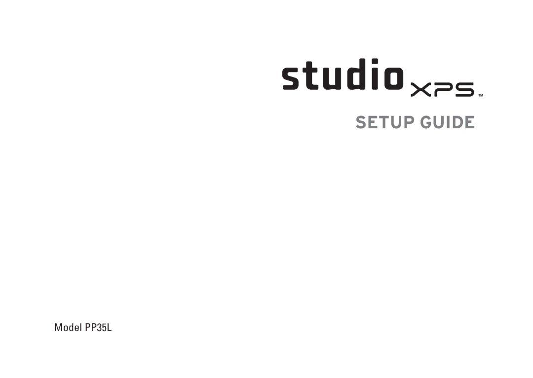 Dell 1645, 1647, PF42Y setup guide Setup Guide, Model PP35L 